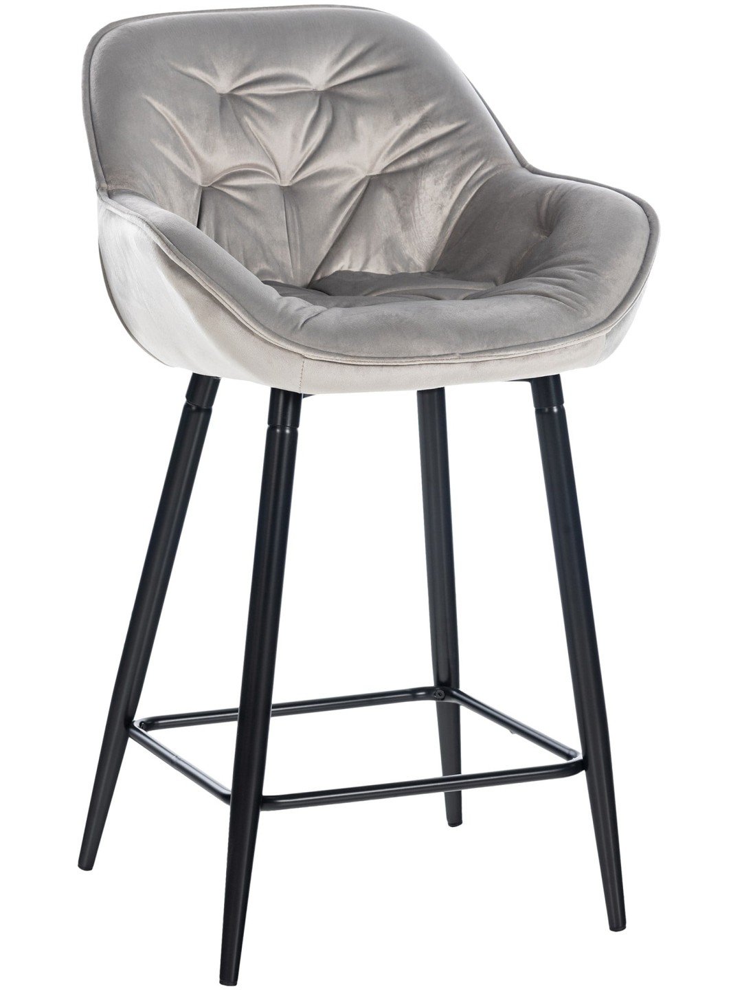 Barstol Gibson velvet, grå