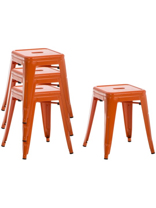 Sæt med 4 skamler Armin, orange
