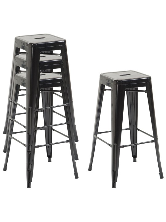 Sæt med 2 barstole Joshua V2, sort