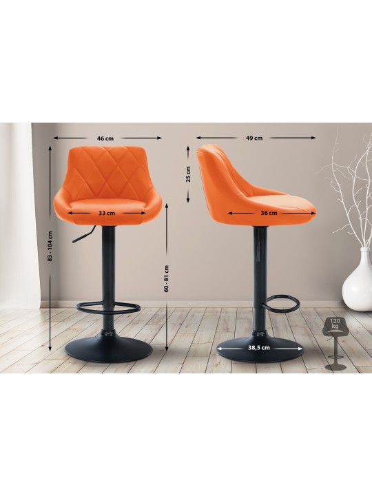 Barstol Lazio imiteret læder, orange Barstol Lazio imiteret læder, orange