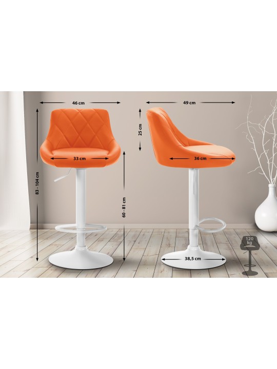 Barstol Lazio imiteret læder, orange