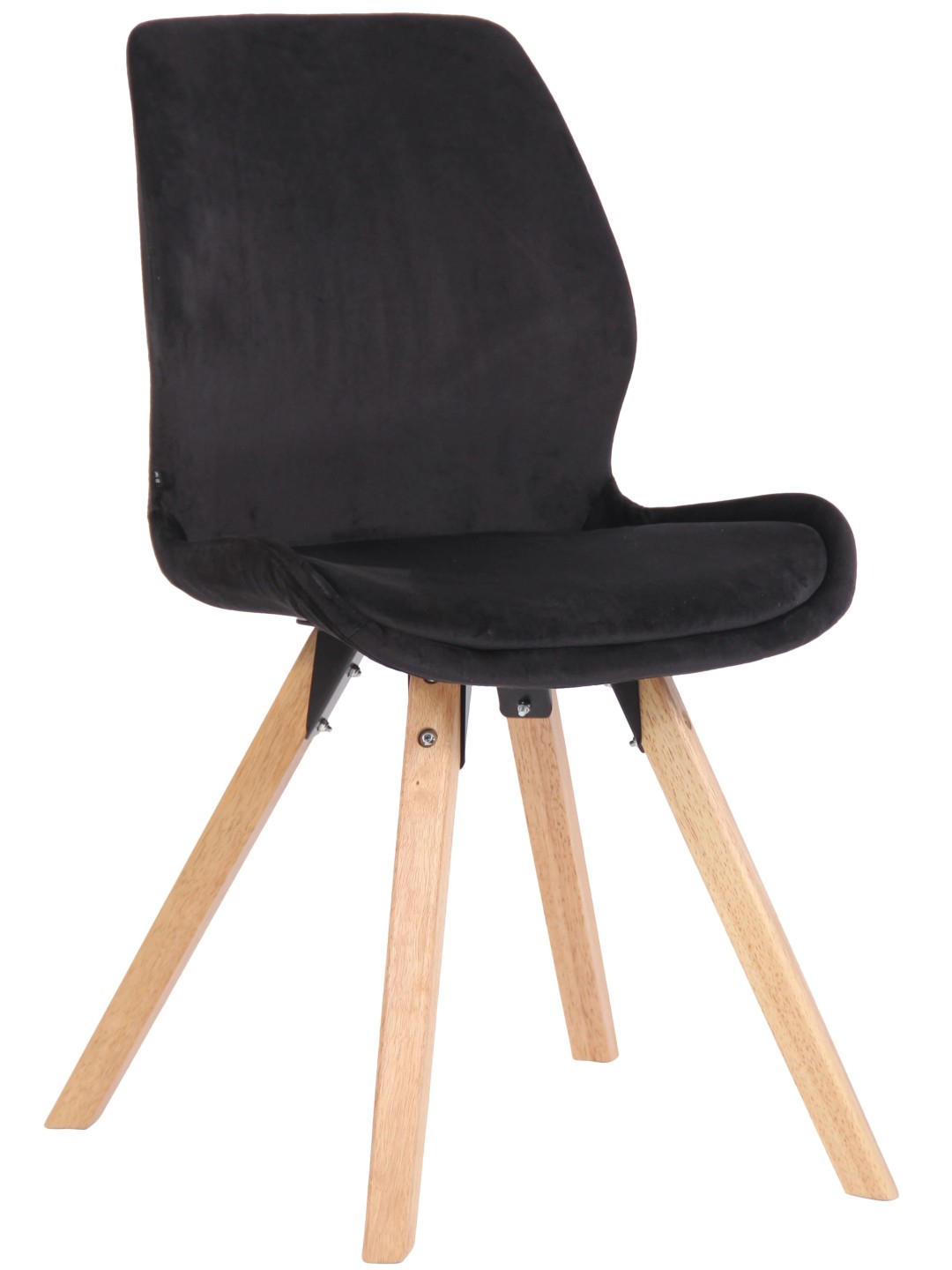 Stol Luna Velvet, sort