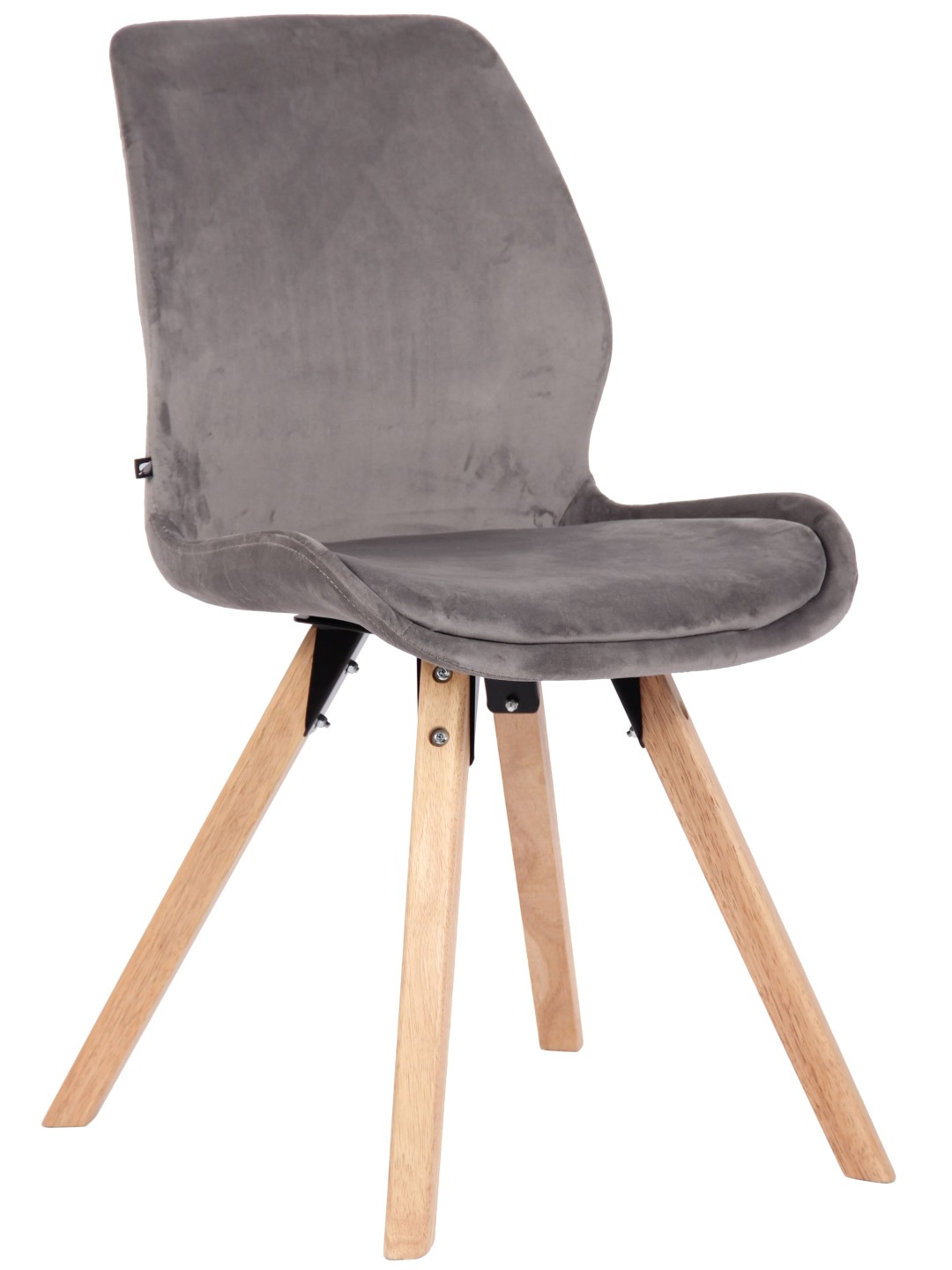 Stol Luna Velvet, grå