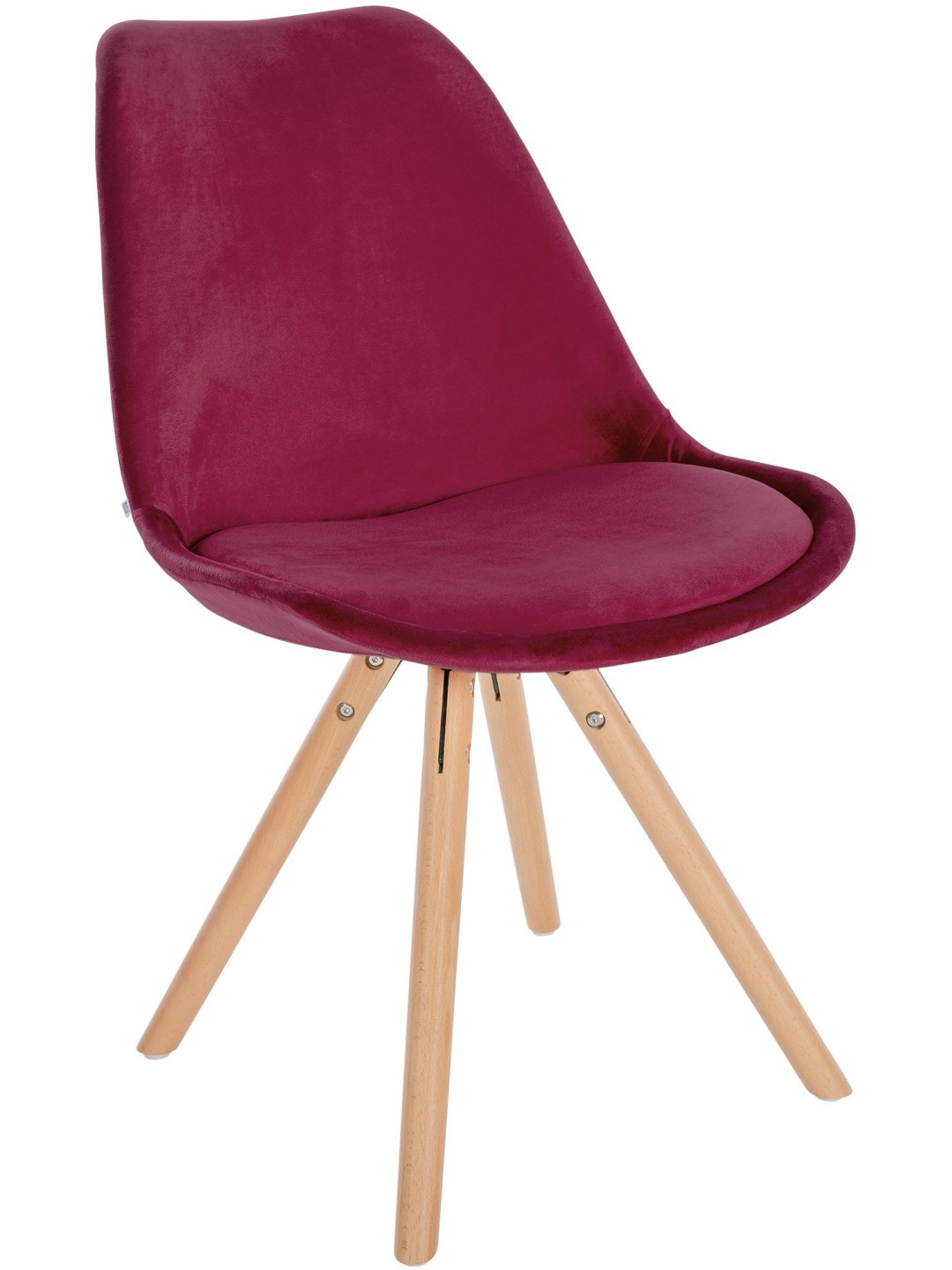 Stol Sofia Velvet Rund, bordeaux