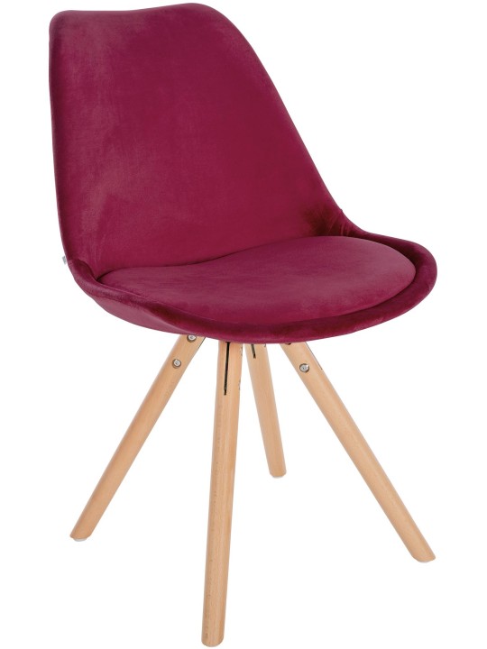 Stol Sofia Velvet Rund, bordeaux