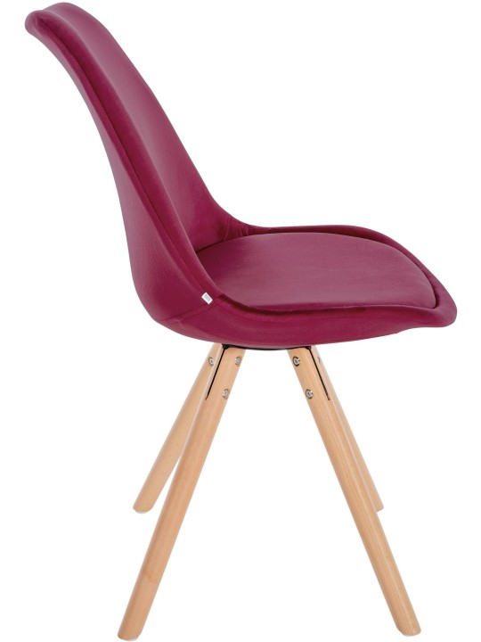 Stol Sofia Velvet Rund, bordeaux