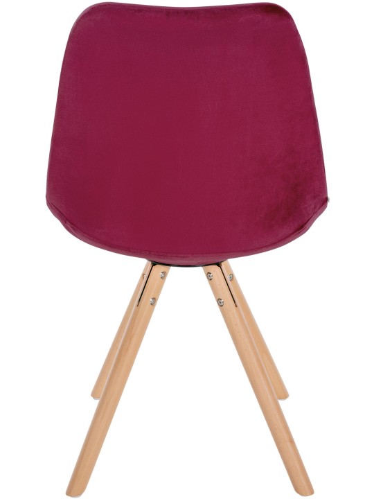 Stol Sofia Velvet Rund, bordeaux