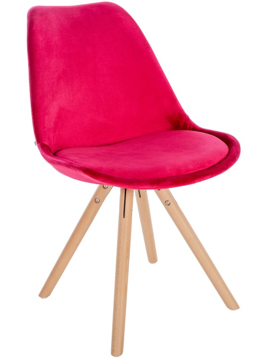 Stol Sofia Velvet Rund, rød