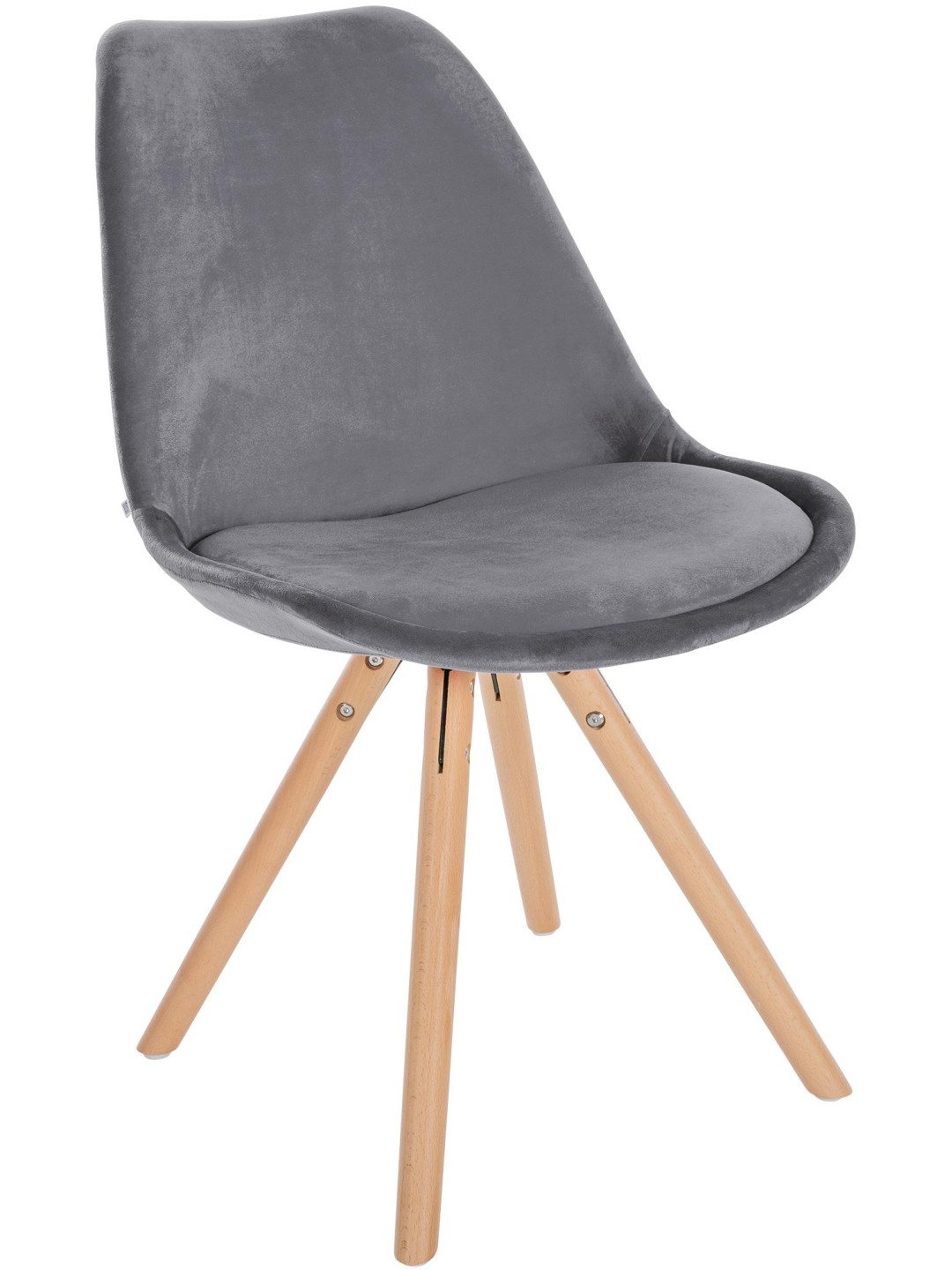 Stol Sofia Velvet Rund, grå