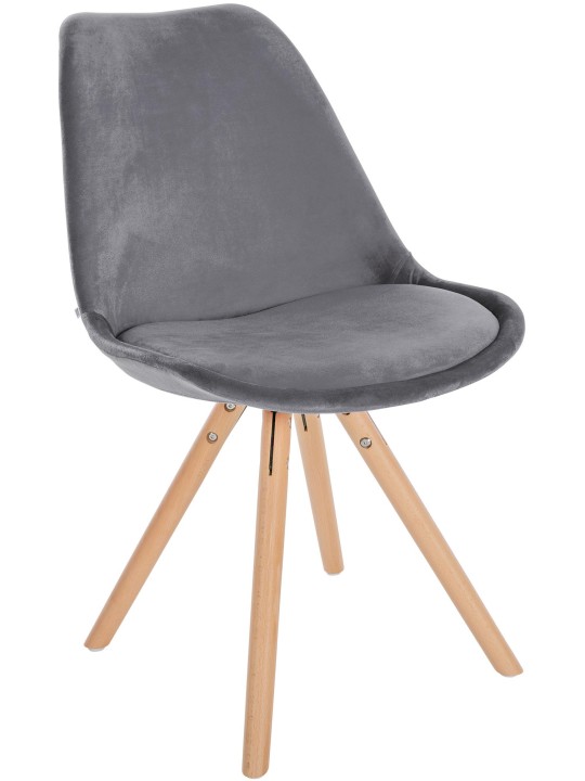 Stol Sofia Velvet Rund, grå