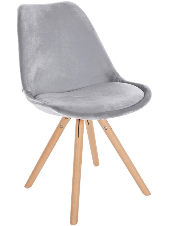 Stol Sofia Velvet Rund, lysegrå