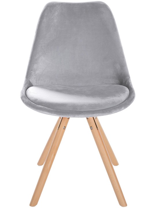 Stol Sofia Velvet Rund, lysegrå