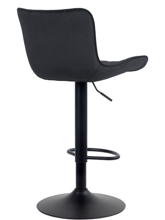 Sæt med 2 barstole Emma velvet, sort