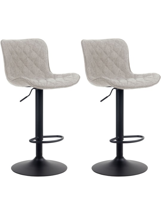 Sæt med 2 barstole Emma stof, taupe Sæt med 2 barstole Emma stof, taupe