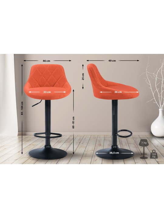 Barstol Lazio stof, orange