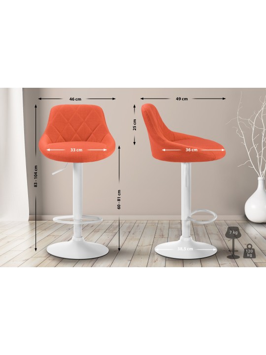 Barstol Lazio stof, orange