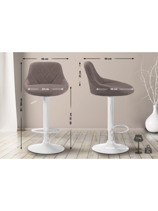 Barstol Lazio stof, taupe