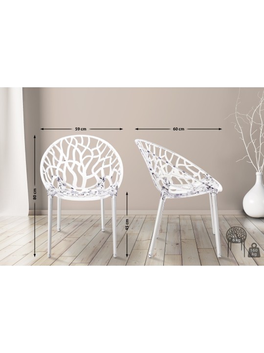 Stabelstol CRYSTAL, transparent