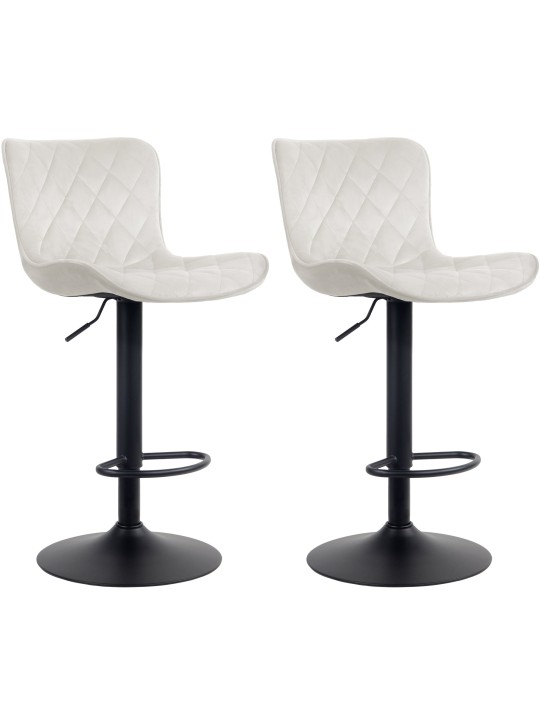 Sæt med 2 barstole Emma velvet, creme Sæt med 2 barstole Emma velvet, creme