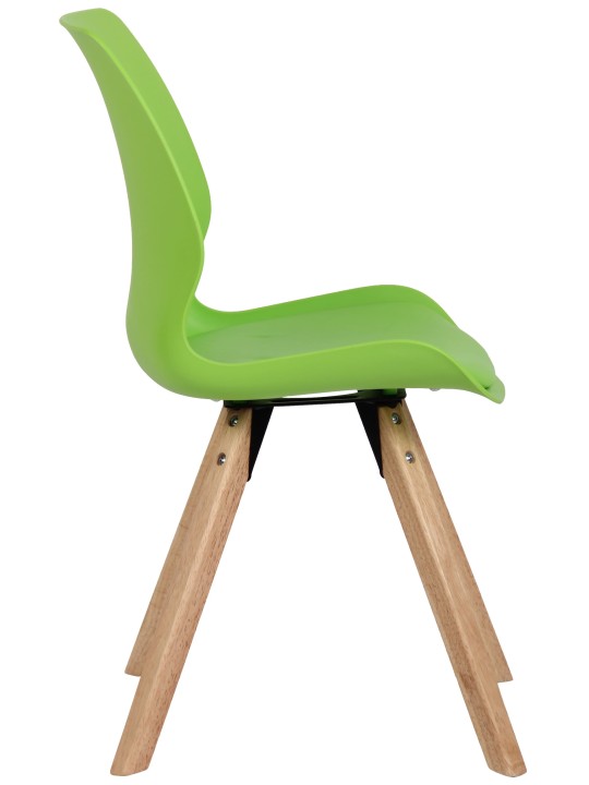 Stol Luna plast, grøn