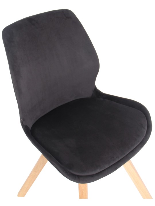 Stol Luna Velvet, sort