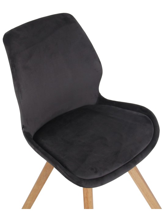 Stol Luna Velvet, mørkegrå