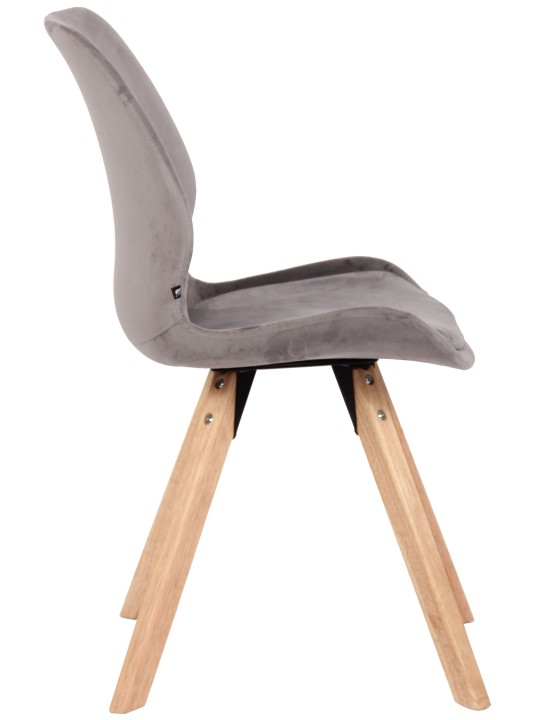 Stol Luna Velvet, grå
