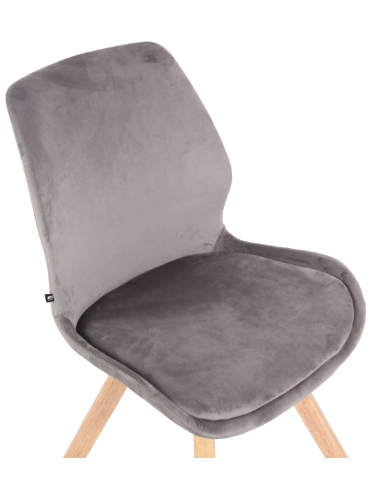 Stol Luna Velvet, grå
