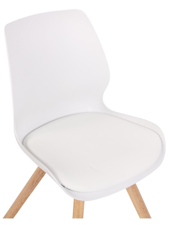 Sæt med 2 stole Luna plastic, hvid