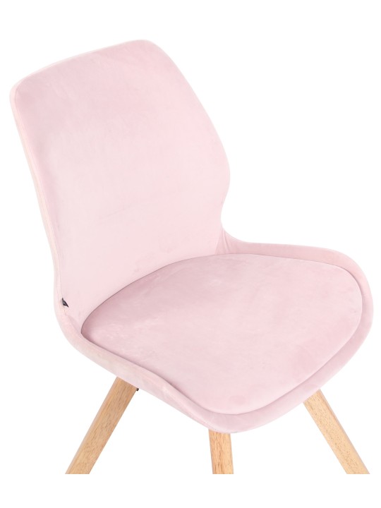 Sæt med 2 stole Luna velvet, pink