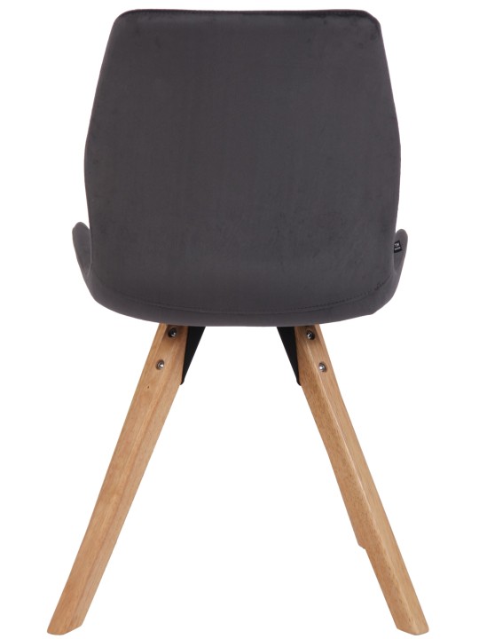 Sæt med 2 stole Luna velvet, mørkegrå
