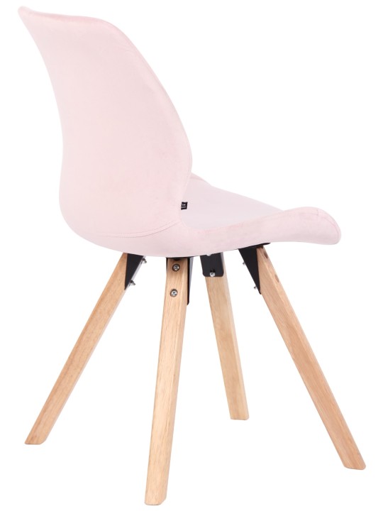 Sæt med 4 stole Luna velvet, pink