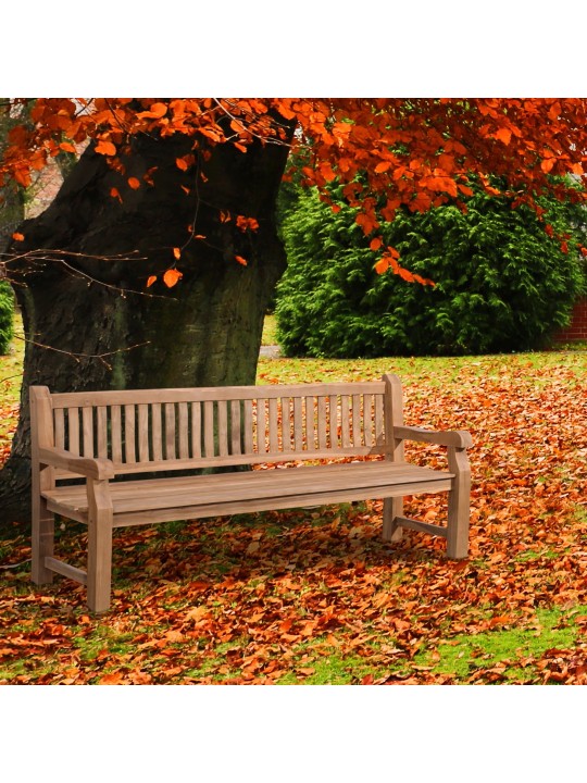 Teak bænk Jackson V2 220 cm, teak