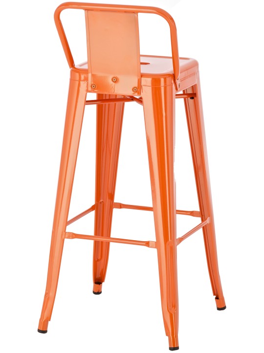 Sæt med 4 barstole Mason, orange