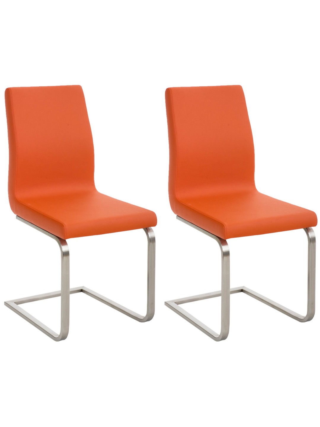 Sæt med 2 Belfort spisestuestole, orange