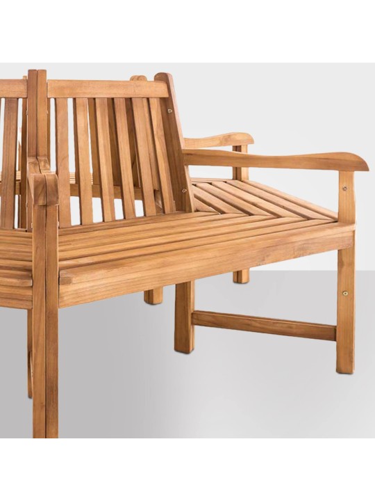 Sonja træbænk med armlæn 200 cm, teak