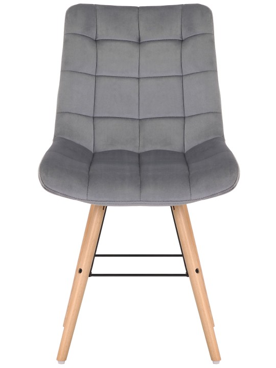 Stol Leni fløjl, grå