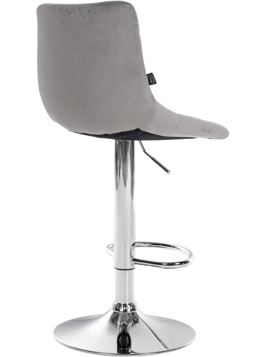 Barstol Jerry Velvet Chrome, grå