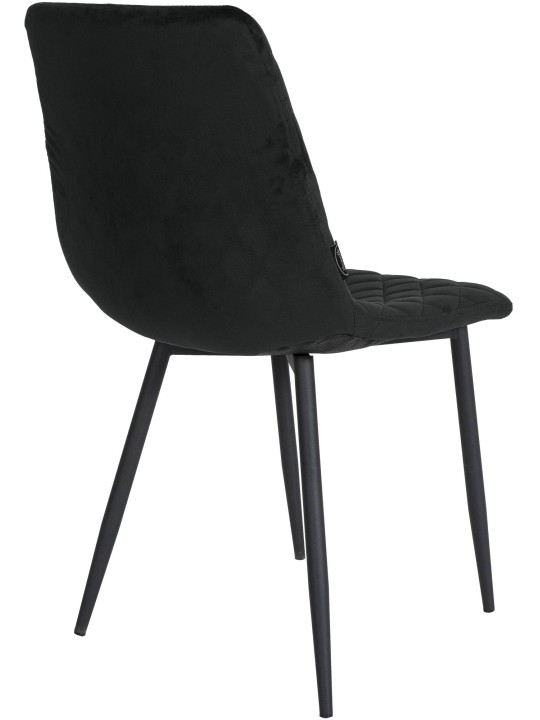Stol Telde fløjl, sort