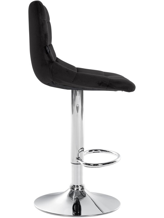 Barstol Jerry Velvet Chrome, sort