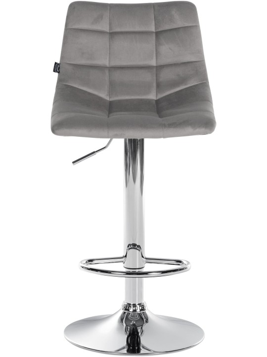 Barstol Jerry Velvet Chrome, grå