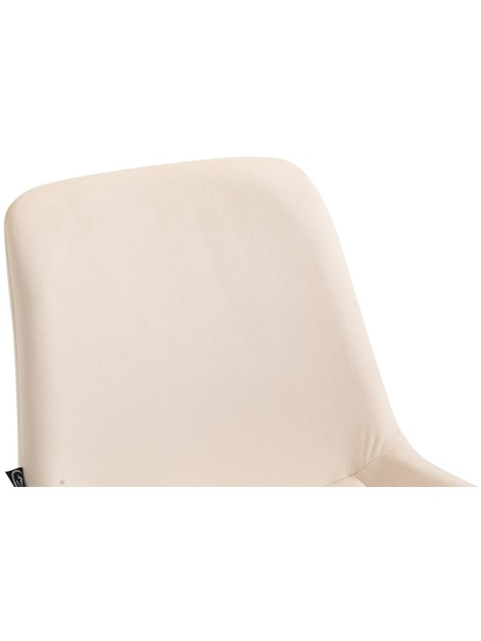 Sæt med 2 spisestuestole Victoria velvet, creme