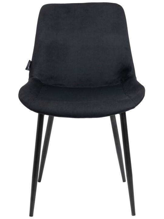 Sæt med 2 spisestuestole Victoria velvet, sort