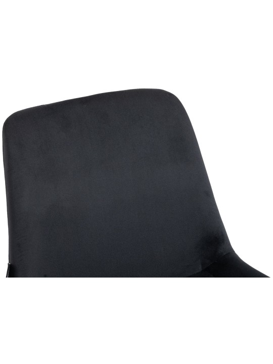 Sæt med 2 spisestuestole Victoria velvet, sort