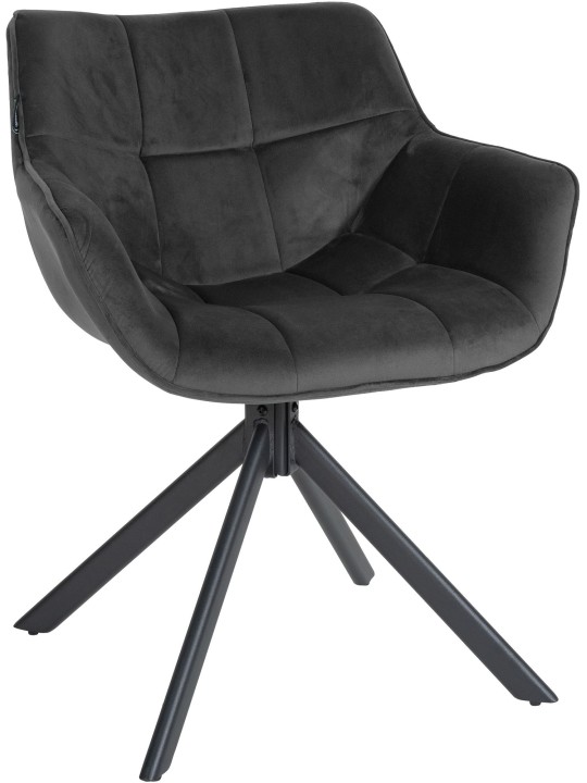 Stol Westport Velvet, mørkegrå