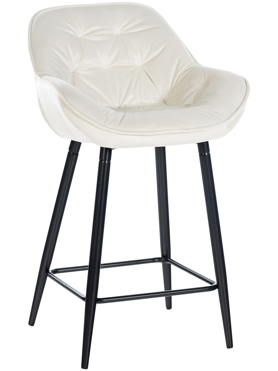 Barstol Gibson 76 fløjl, creme