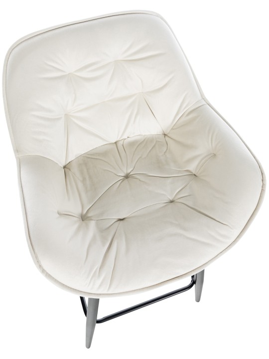 Sæt med 2 barstole Gibson 76 velvet, creme Sæt med 2 barstole Gibson 76 velvet, creme
