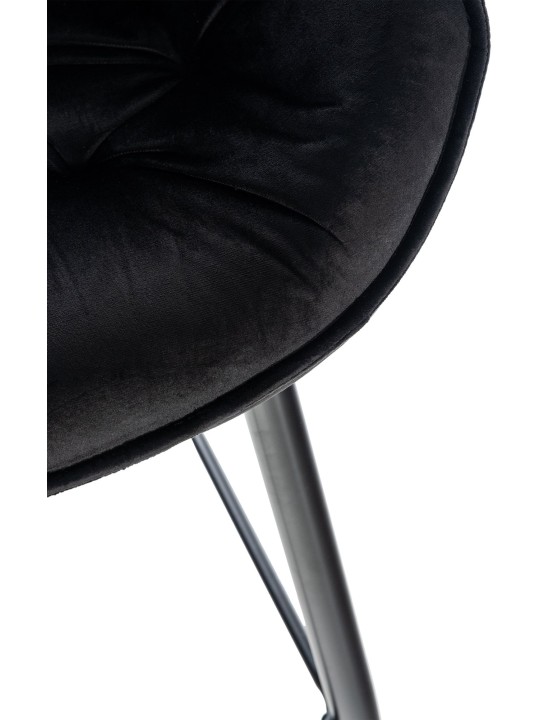 Sæt med 2 barstole Gibson 76 velvet, sort Sæt med 2 barstole Gibson 76 velvet, sort