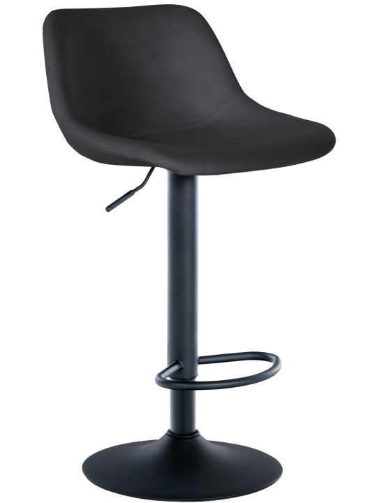 Barstol Loft fløjl, sort