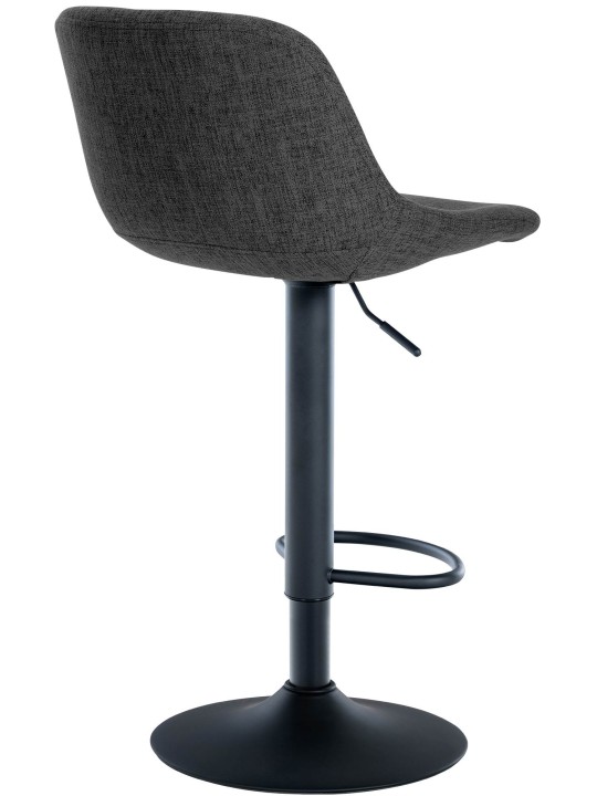 Sæt med 2 barstole loftsstof, sort